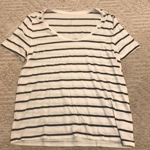 A new day black and white striped shirt